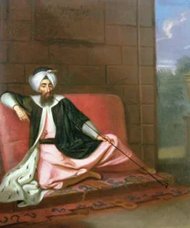 Portret van Mustapha Aga, gezant aan het Zweedse hof, 1727